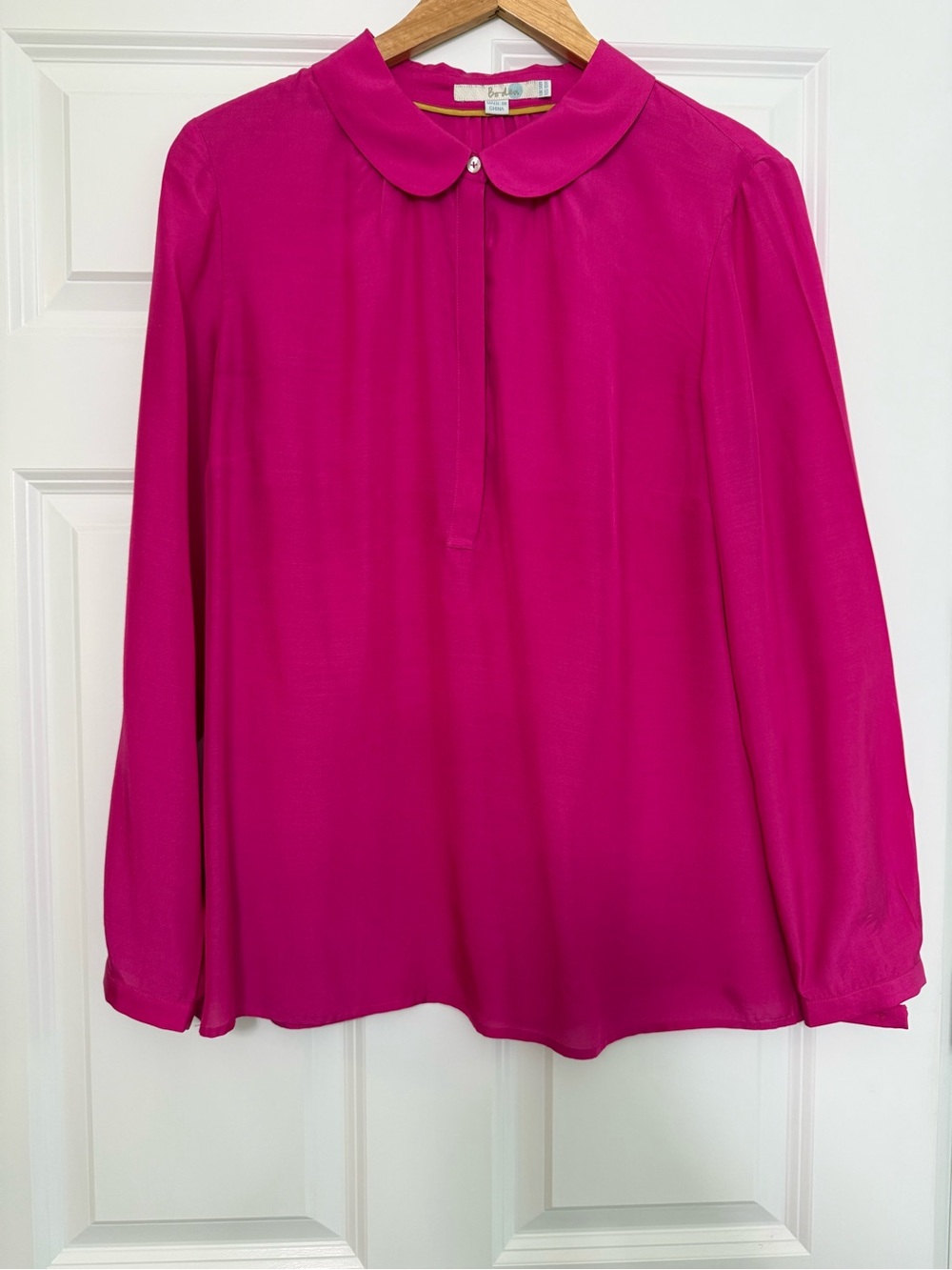 Boden Fuchsia Button-Down Blouse